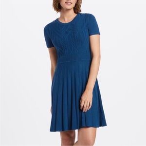 Draper James Elegant Blue Knit Mini Dress